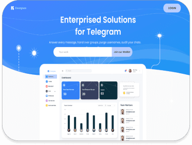 Telegram landing page design