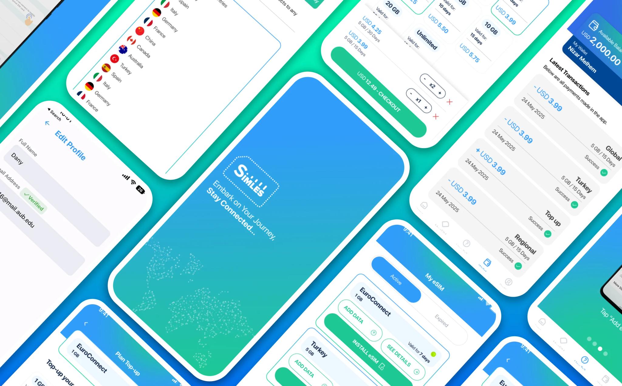 SIMLES — Global Travel eSIM Connectivity App preview